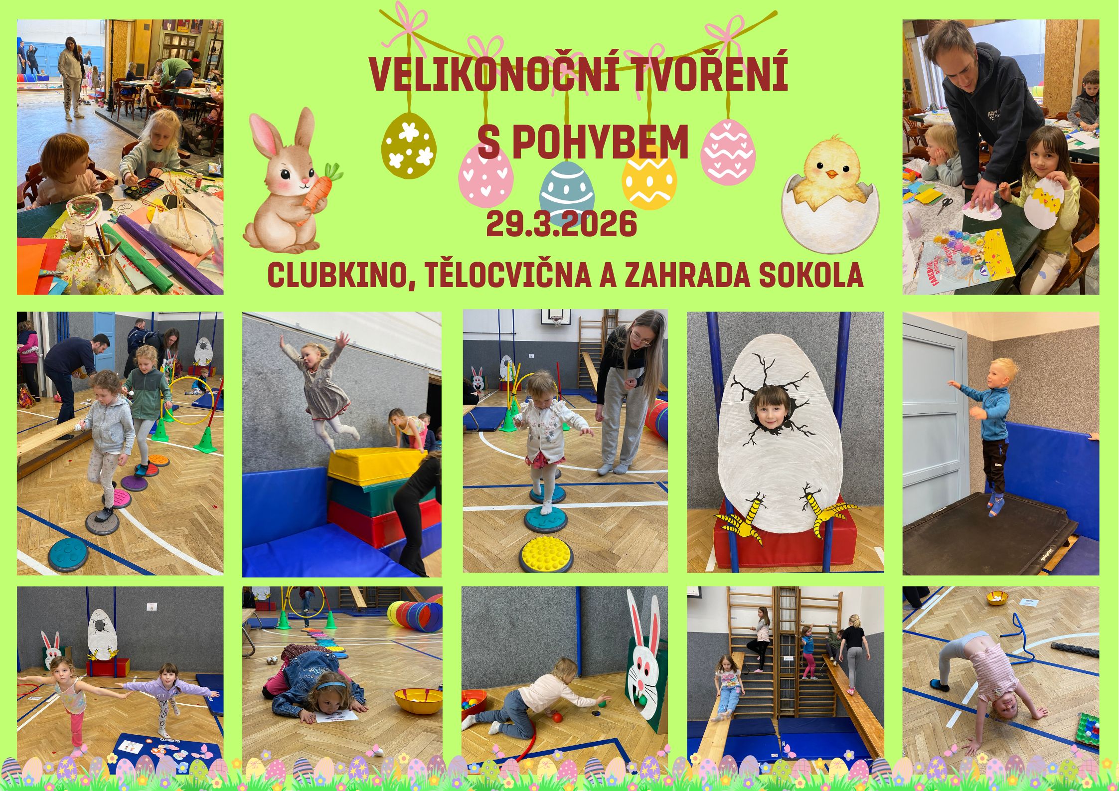 velikonocni tvoření s pohybem medailonek