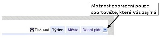 výběr sportoviště