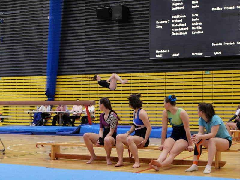Závody v gymnastice v hale Věry Čáslavské