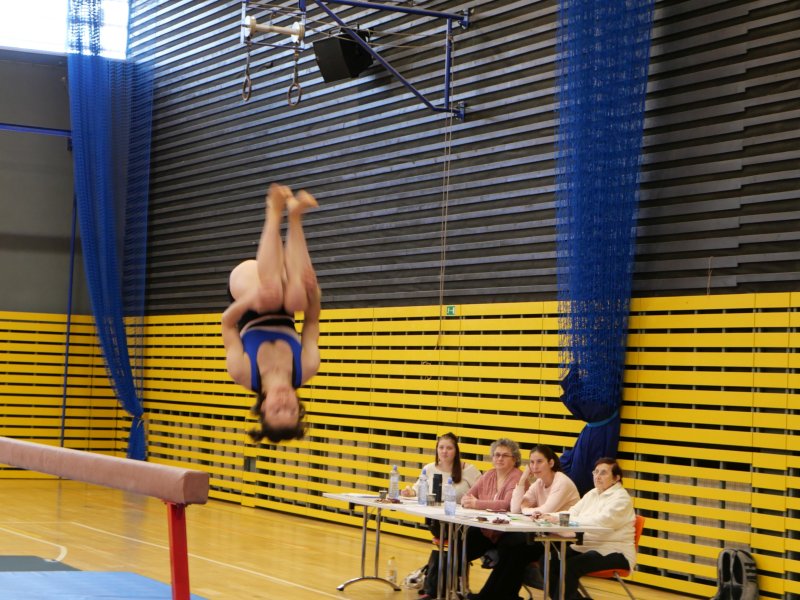 Závody v gymnastice v hale Věry Čáslavské