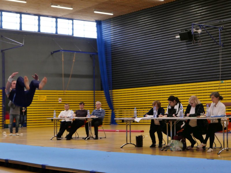 Závody v gymnastice v hale Věry Čáslavské