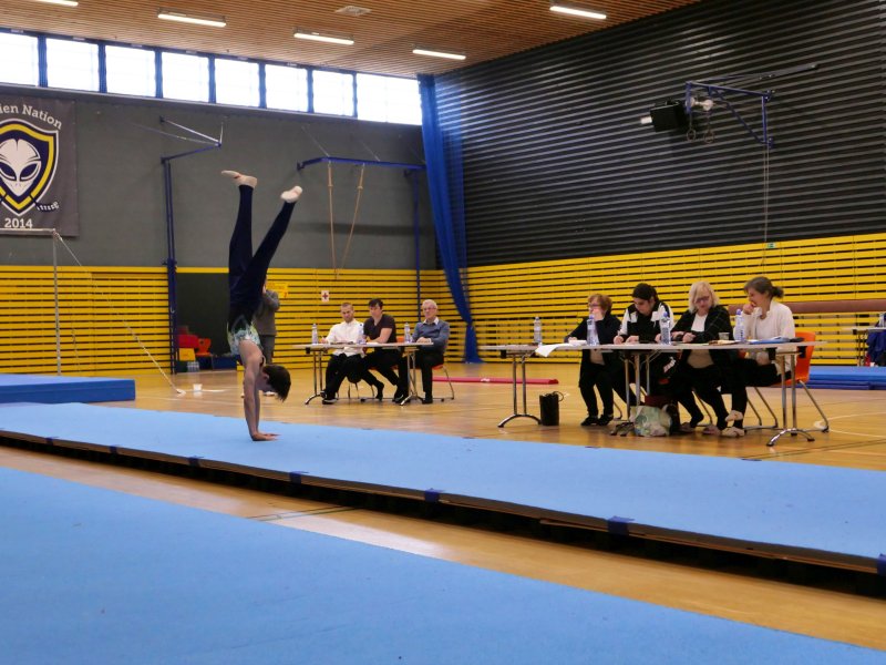 Závody v gymnastice v hale Věry Čáslavské