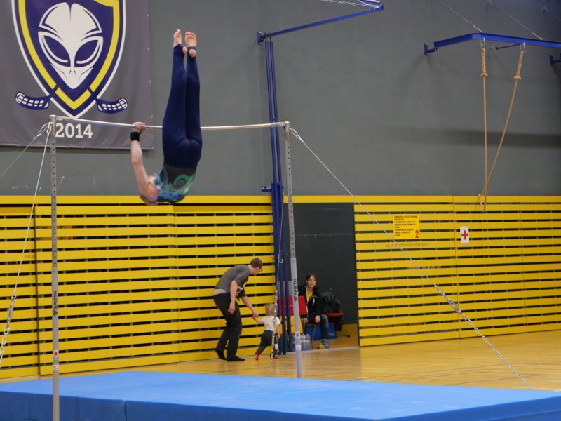 Závody v gymnastice v hale Věry Čáslavské