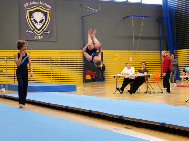 Závody v gymnastice v hale Věry Čáslavské