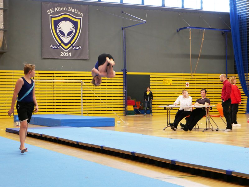 Závody v gymnastice v hale Věry Čáslavské