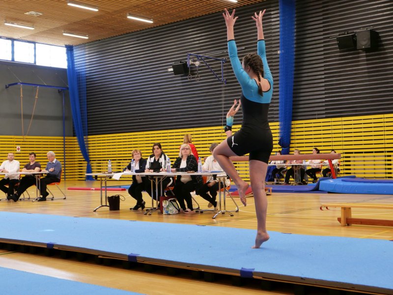 Závody v gymnastice v hale Věry Čáslavské