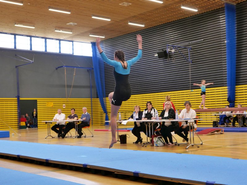 Závody v gymnastice v hale Věry Čáslavské