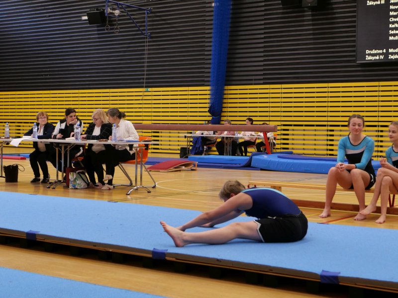 Závody v gymnastice v hale Věry Čáslavské