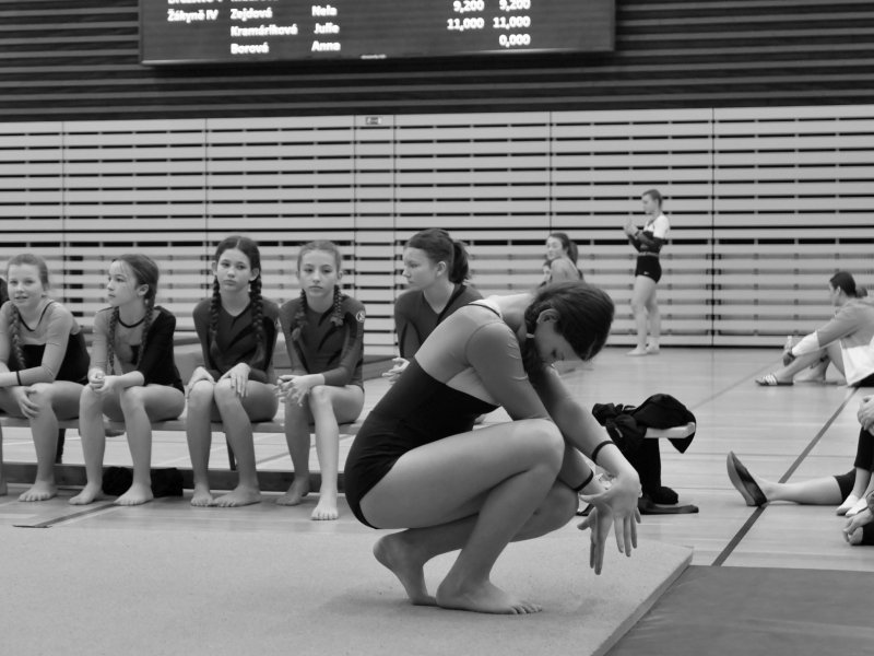 Závody v gymnastice v hale Věry Čáslavské