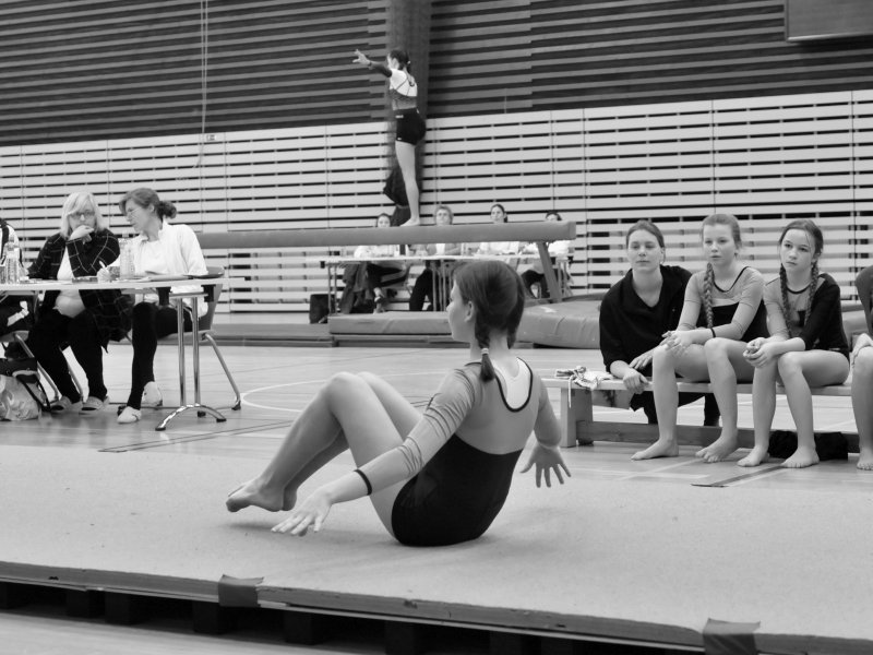 Závody v gymnastice v hale Věry Čáslavské