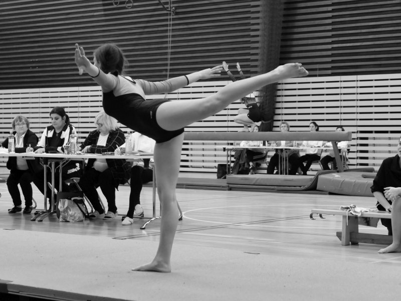 Závody v gymnastice v hale Věry Čáslavské
