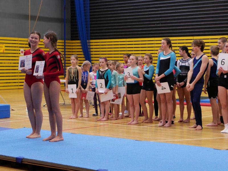 Závody v gymnastice v hale Věry Čáslavské