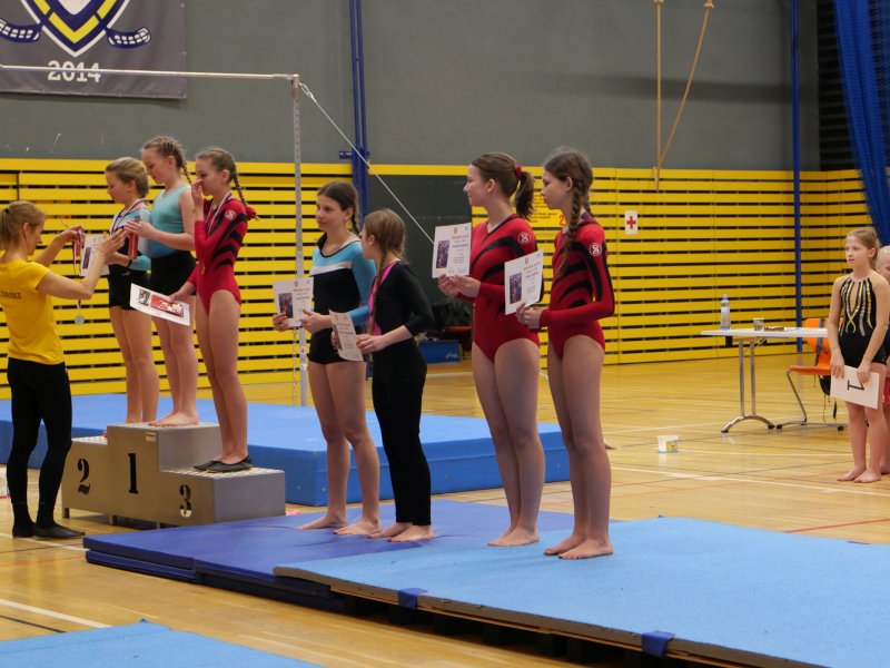 Závody v gymnastice v hale Věry Čáslavské