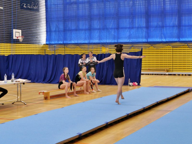 Závody v gymnastice v hale Věry Čáslavské
