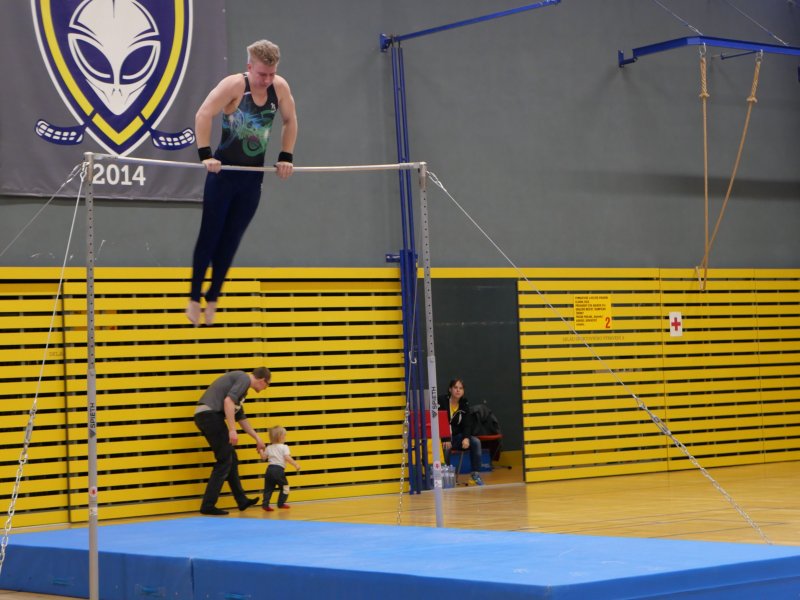 Závody v gymnastice v hale Věry Čáslavské