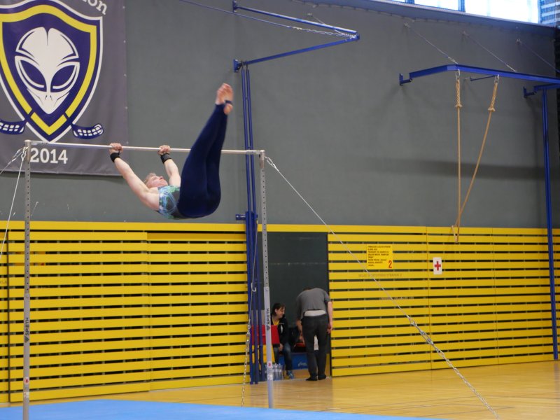 Závody v gymnastice v hale Věry Čáslavské